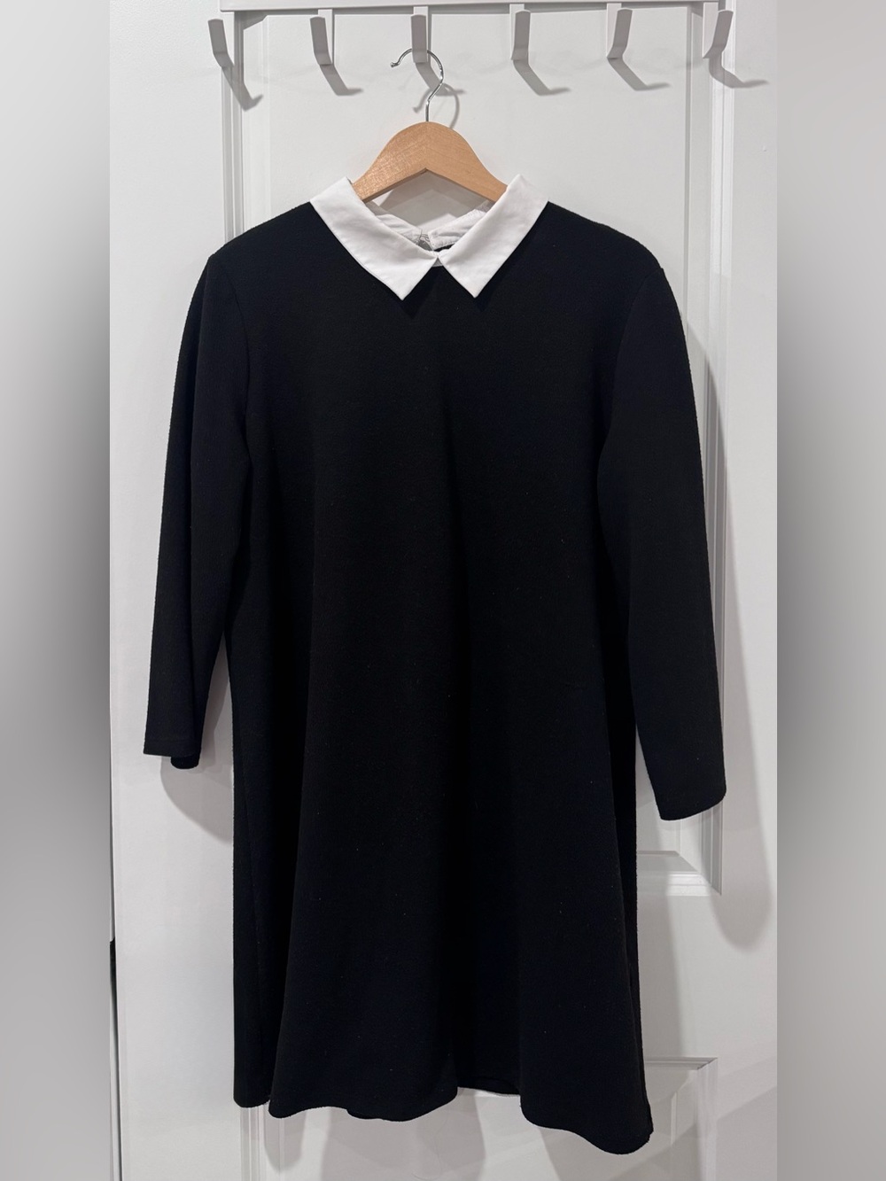 Zara Black Dress with White Collar